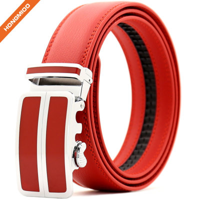 Hongmioo Multicolor Custom Logo Synthetic PU Leather Automatic Men Belts