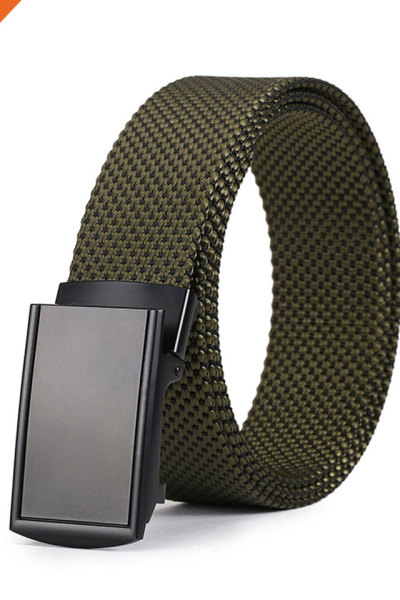 Hongmioo New Coming High Quality Casual Fashion Nylon Fabric Belt with Ratchet Buckle