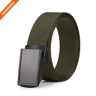 Hongmioo New Coming High Quality Casual Fashion Nylon Fabric Belt with Ratchet Buckle