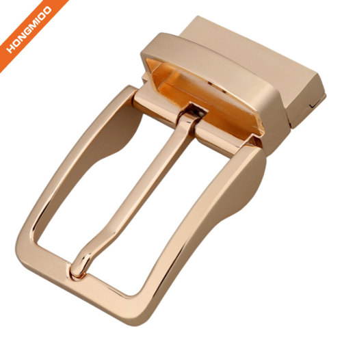 Diagonal Engraved Polished Reversible Replacement Belt Buckle