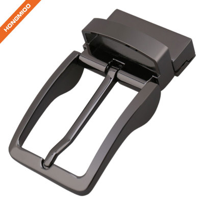 Diagonal Engraved Polished Reversible Replacement Belt Buckle