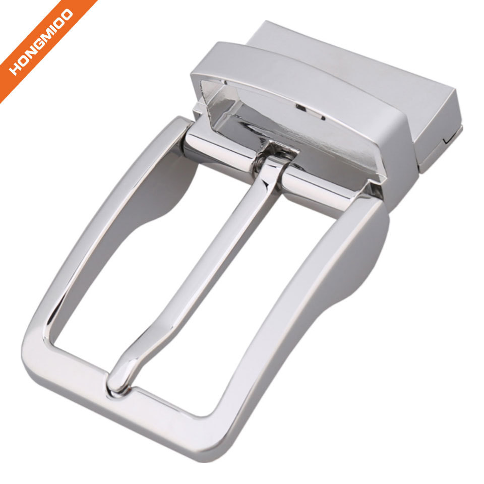 Diagonal Engraved Polished Reversible Replacement Belt Buckle - Specs