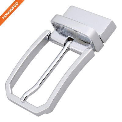 Simple Square Polished Reversible Replacement Belt Buckle