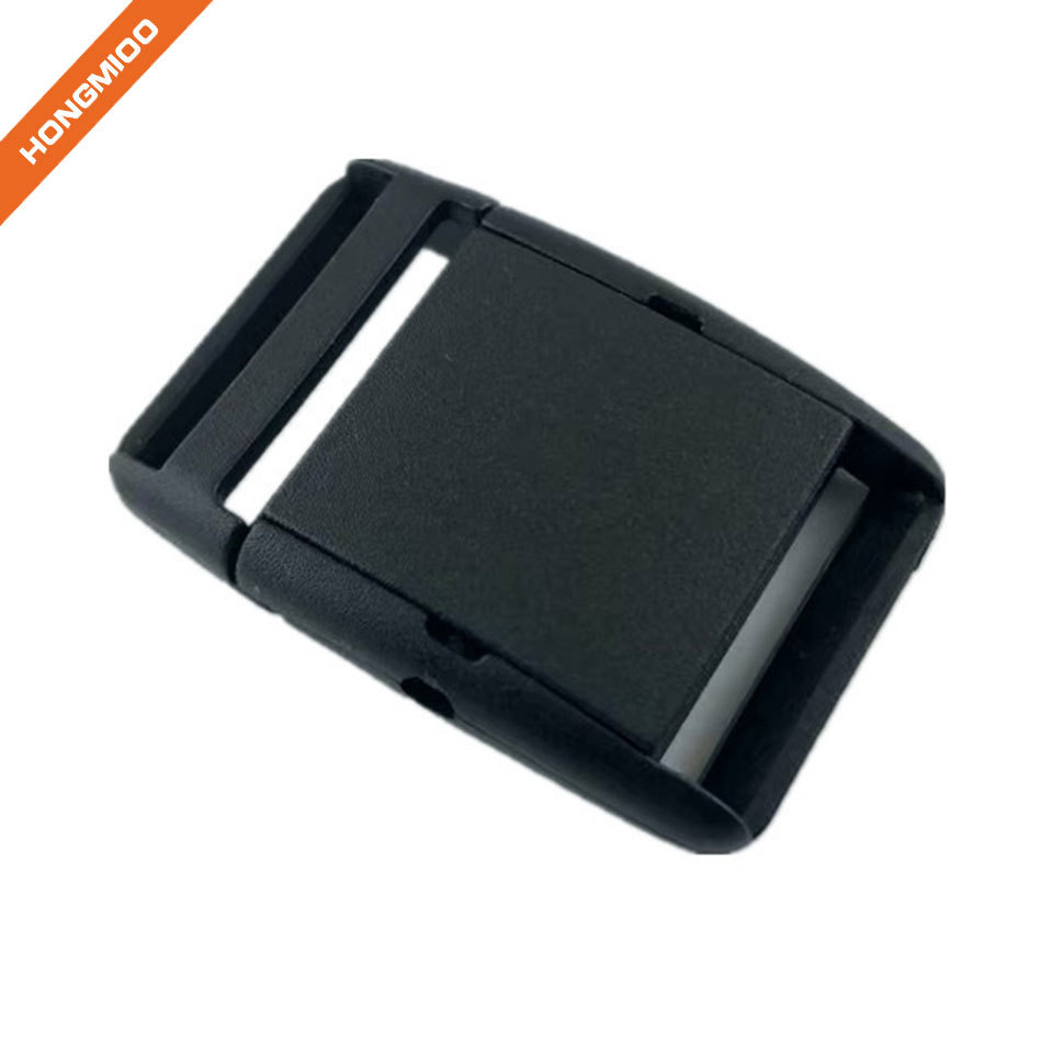 New Safety Black Flat Plastic Belt Buckle - Detail