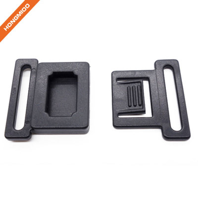 Safety Plastic Locking Side Release Black Belt Buckle