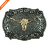 Factory Custom Zinc Alloy Brass Sizes Logo Fashion Western Buckle for Cowboy
