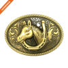 Factory Custom Zinc Alloy Brass Sizes Logo Fashion Western Buckle for Cowboy