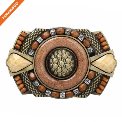 Hongmioo Classic Antique Cowboy Western Women Men's Engraved Buckle