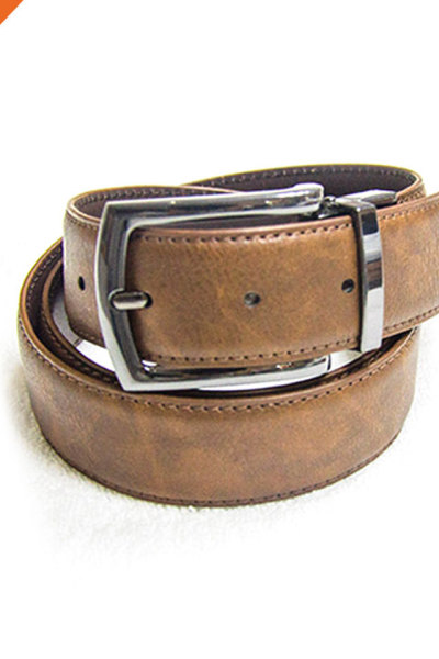Men's Dress Casual Every Day Reversible Leather Belt