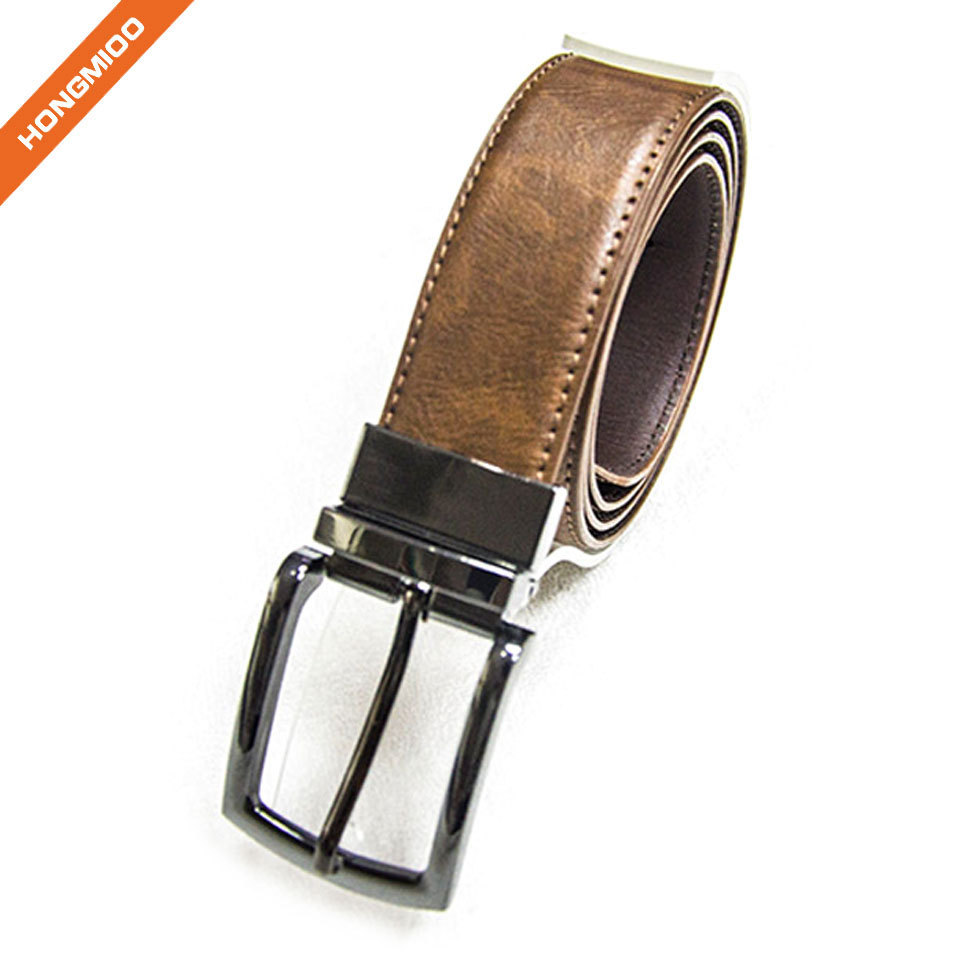 Men's Dress Casual Every Day Reversible Leather Belt side
