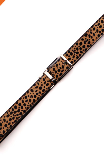 Womens Leopard Print Belts Cheetah Animal Print Belt for Jeans