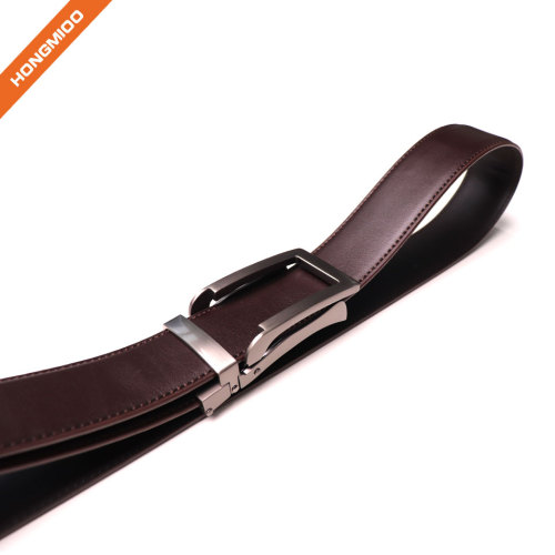 Mens Genuine Leather Ratchet Dress Belt With Open Linxx Buckle