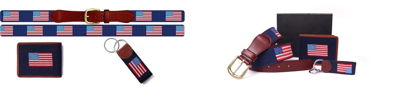 Custom needlepoint belt