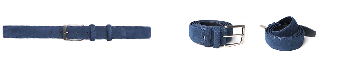 Custom suede leather belt