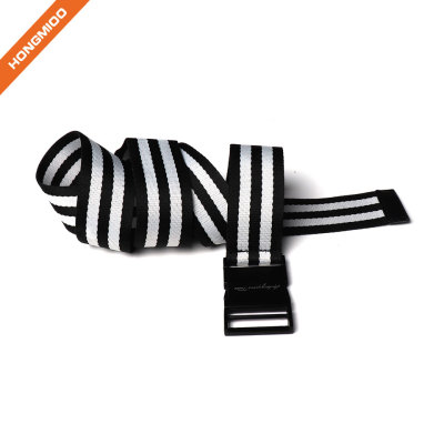 Mens & Womens Canvas Belt with Black Slide Buckle 1 1/2