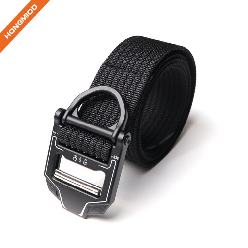 Tactical Belt  Nylon Webbing Waist Belt With Heavy-Duty Quick-Release Buckle