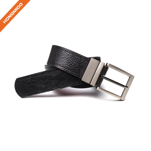 Reversible Leather Belts For Men With Rotated Metal Buckle Women Narrow Jeans Belt