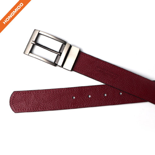 Reversible Leather Belts For Men With Rotated Metal Buckle Women Narrow Jeans Belt