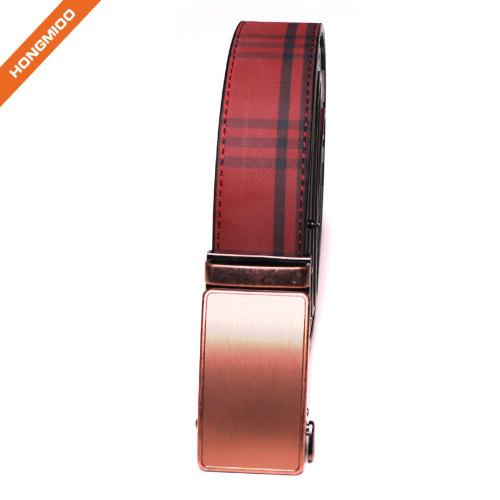 Fashion Men’s Genuine Split Leather Belt Ratchet Dress Belt with Automatic Buckle by Big Sale