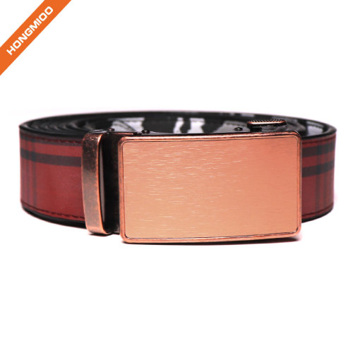 Fashion Men’s Genuine Split Leather Belt Ratchet Dress Belt with Automatic Buckle by Big Sale