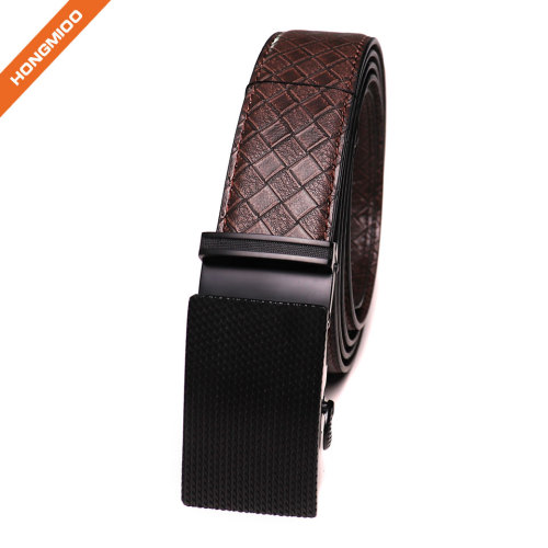 Men's Basketweave 1.5 Inch Wide Genuine One Piece Leather Utility Uniform Work Belt