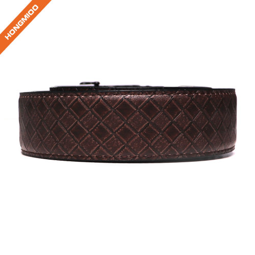 Men's Basketweave 1.5 Inch Wide Genuine One Piece Leather Utility Uniform Work Belt