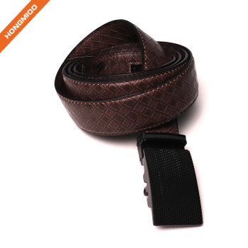 Men's Basketweave 1.5 Inch Wide Genuine One Piece Leather Utility Uniform Work Belt