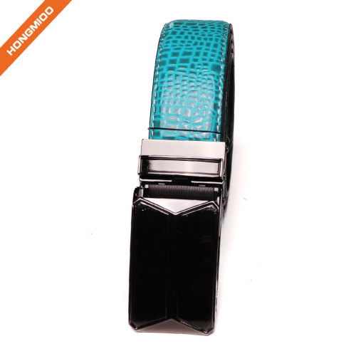 Men's Ratchet Belt With Genuine Leather Slide Belt For Men 1 3/8 Inches Wide