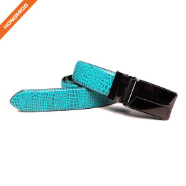Men's Ratchet Belt With Genuine Leather Slide Belt For Men 1 3/8 Inches Wide
