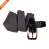 Men's Casual Belt Fabric And Leather Strap With Classic Single Prong Buckle