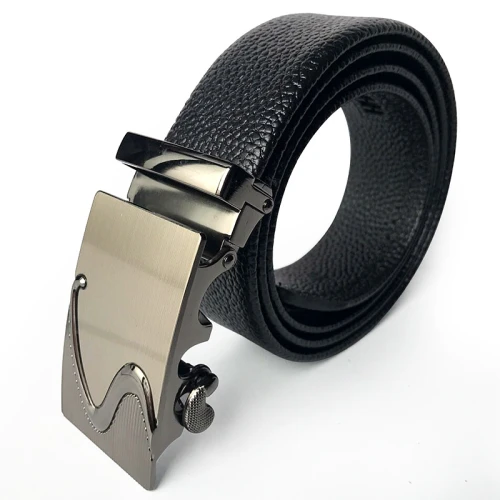 Men's Fashion Microfiber Bonded Leather Automatic Buckle Formal Belt