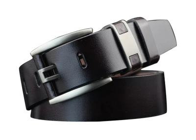 Vintage Men's Microfiber Bonded Leather Pin Buckle Belt