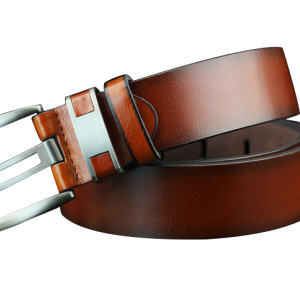 Vintage Men's Microfiber Bonded Leather Pin Buckle Belt