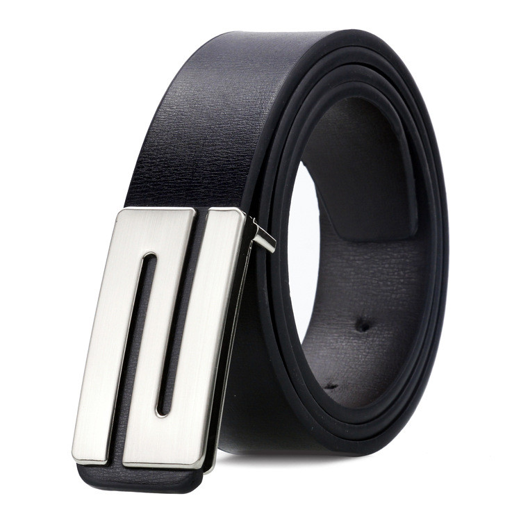 Men's Plate Pin Buckle Microfiber Leather Formal Casual... detail