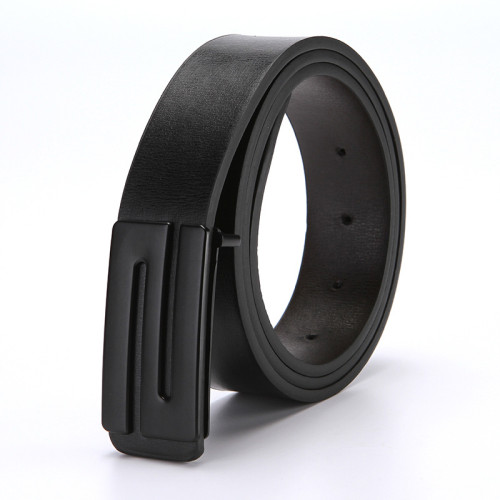 Men's Plate Pin Buckle Microfiber Leather Formal Casual Belt