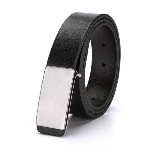 Men's Plate Pin Buckle Microfiber Leather Formal Casual Belt