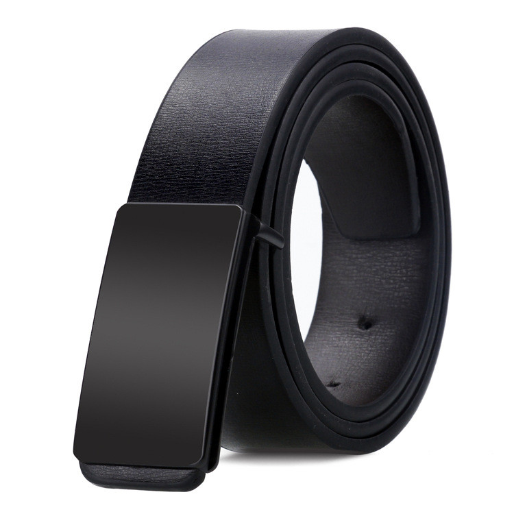 Men's Plate Pin Buckle Microfiber Leather Formal Casual...