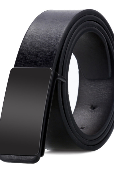 Men's Plate Pin Buckle Microfiber Leather Formal Casual Belt