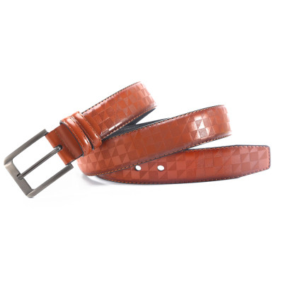 Plaid Fashion Pin Buckle Microfiber Leather Belt for Men