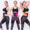 Thigh Waist Trainer for Women 3 In 1 Waist Thigh Trimmer Workout Sweat Band Butt Lifter Neoprene Thigh Slimmer