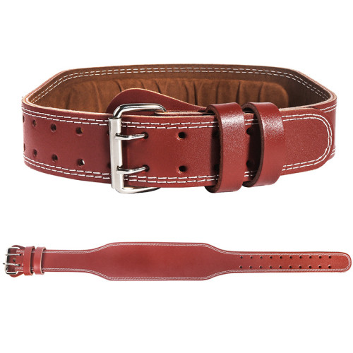 Cowhide Weightlifting Belt - Padded Protection - Weightlifting belt gym - Leather