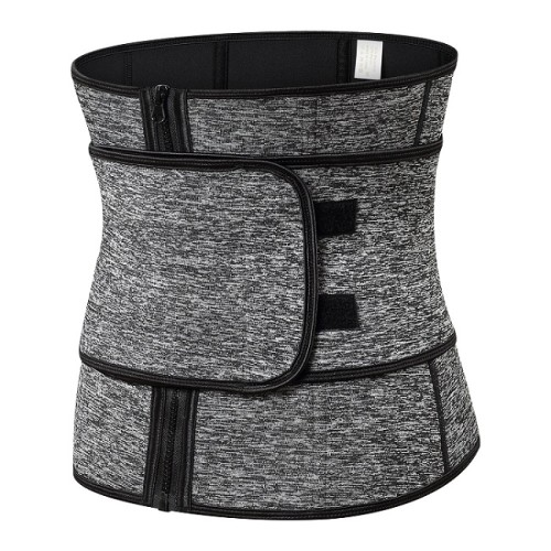 Women's Zipper and Magictape Waist Trainer Waist Trimmer Belt Sweat Sauna Body Shaper Slim Corset