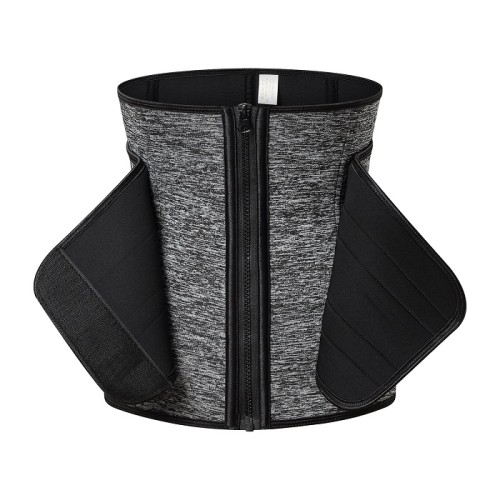 Women's Zipper and Magictape Waist Trainer Waist Trimmer Belt Sweat Sauna Body Shaper Slim Corset