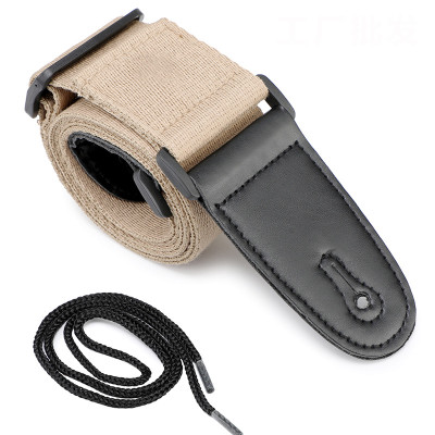 Guitar Strap Black Set for Acoustic, Electric and Bass Guitar 2 Inch Wide Guitar Belt