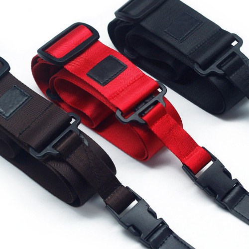 Adjustment Seatbelt Guitar Strap with Clip Black Nylon for Acoustic Guitar Electric Guitar and Bass Guitar