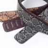 Snakeskin Leather Guitar Strap Acoustic Guitar Electric Guitar Shoulder Strap Adjustable Strap Musical Parts