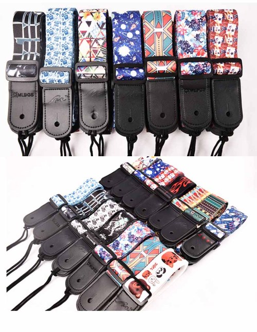 Hot Stamp Individuality Colorful Guitar Belt for Children Personality Custom Polyester Kids Guitar Strap