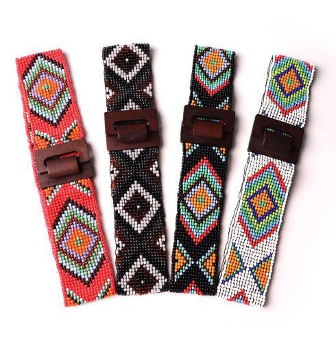 Elastic Beaded Belt