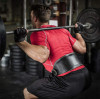 Heavy duty mens power weight lifting training waist support safety leather gym belt
