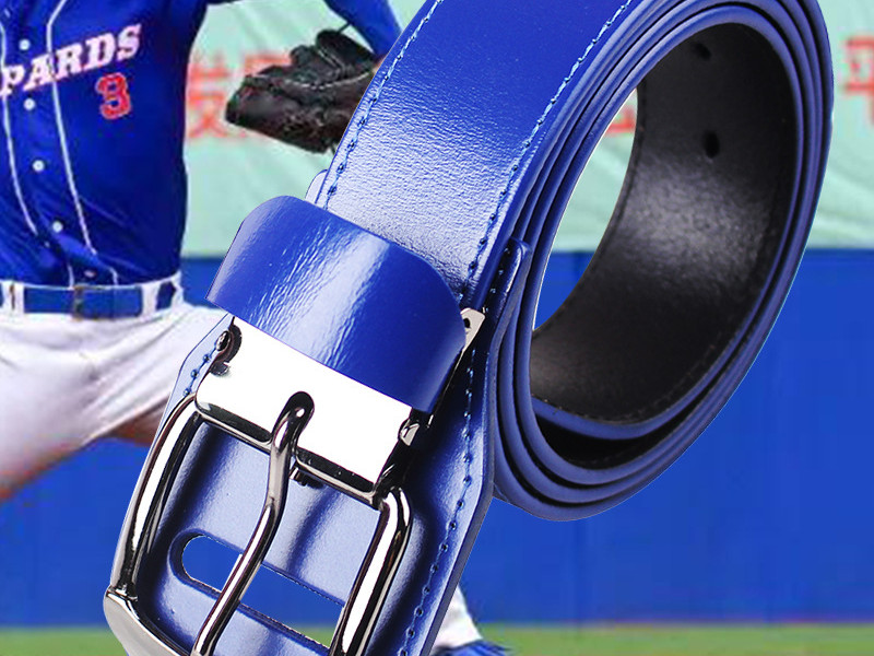 Custom genuine leather baseball belt for team programs